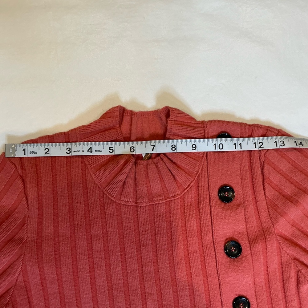 NWT Free People Lottie Knit Ribbed Mini Dress in Coral Size S/P - Picture 10 of 16